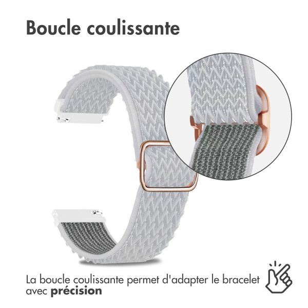 imoshion Bracelet en nylon élastique  - Connexion universelle 22 mm - Blanc