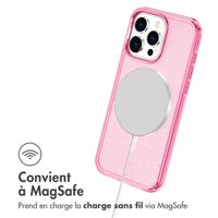 imoshion Coque Pailletée avec MagSafe Apple iPhone 15 Pro - Paillettes Rose
