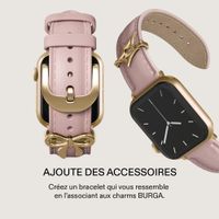 Burga Bracelet en cuir véritable Apple Watch | 38/40/41/42 mm - Pillow Talk / Gold
