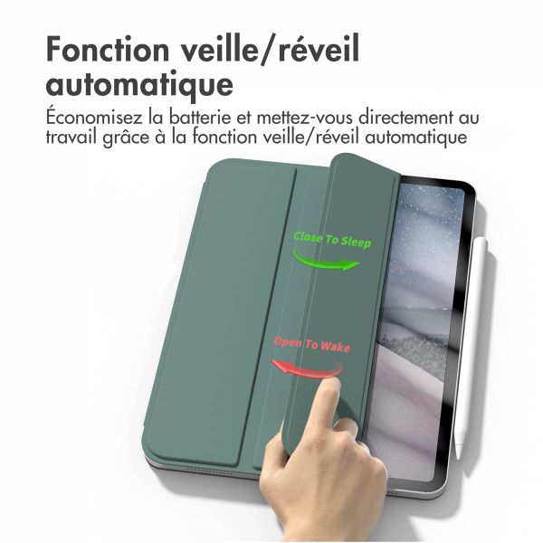 imoshion Magnetic etui de téléphone portefeuille Apple iPad Air 13 pouces (2025) M3 / (2024) M2 - Vert foncé