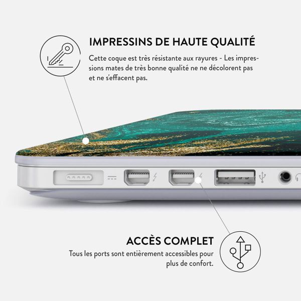 Burga Coque Rigide MacBook Pro 14 pouces (2021 / 2023 M3 chip / 2024 M4 chip) - A2442 / A2779 / A2918 / A3112 / A3185 / A3401 - Emerald Pool