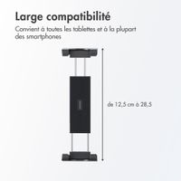 Accezz Support de tablette pour voiture - Tableau de bord et pare-brise - Réglable - Universel - Noir