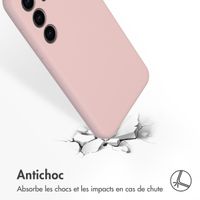 Accezz Coque Liquid Silicone Samsung Galaxy S24 - Rose