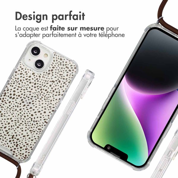 imoshion Coque Design avec cordon Apple iPhone 14 - Desert Dots