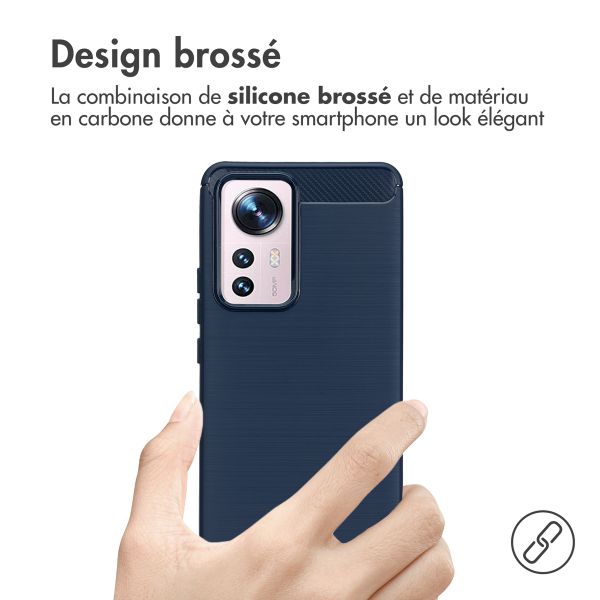 imoshion Coque Brushed Xiaomi 12 Pro - Bleu foncé