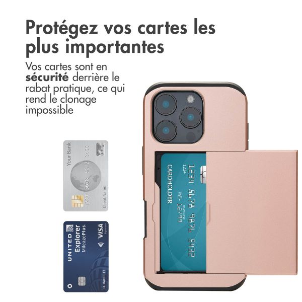 imoshion Coque arrière avec porte-cartes iPhone 16 Pro - Rose Dorée