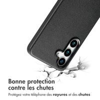 Accezz Coque arrière en cuir avec Magsafe Samsung Galaxy S25 Plus - Onyx Black