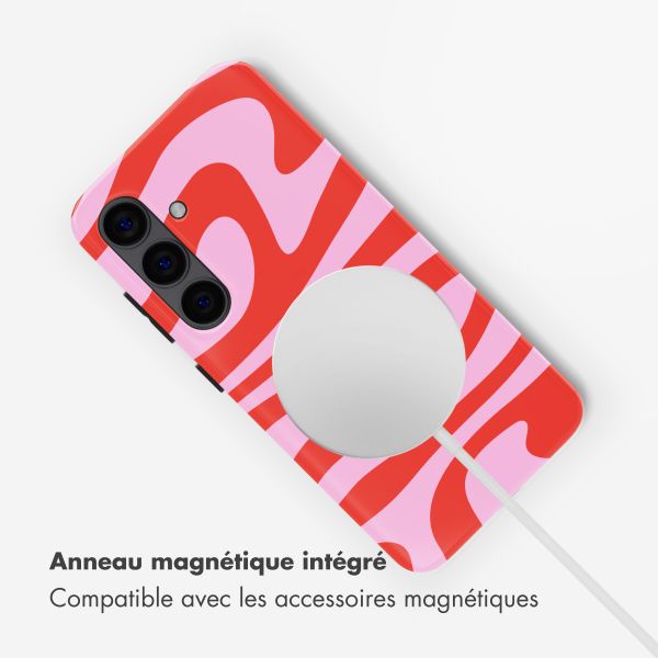 Selencia Coque arrière Vivid avec MagSafe Samsung Galaxy S24 - Dream Swirl Pink