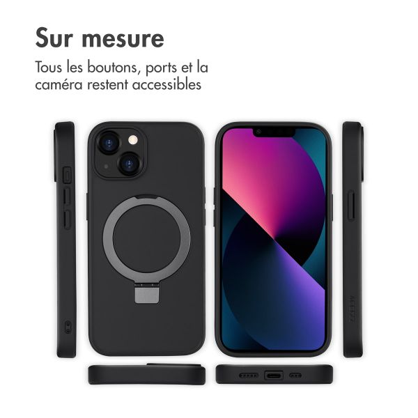 Accezz Coque Ring Stand avec MagSafe Apple iPhone 13 - Noir