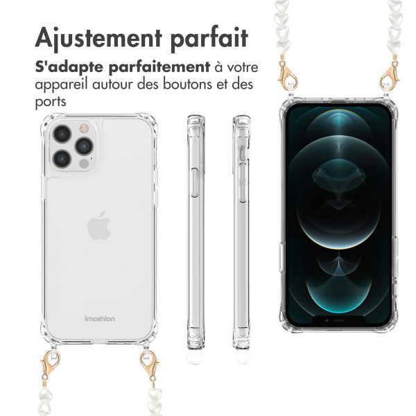 imoshion Coque avec dragonne + ﻿bracelet iPhone 12 (Pro) - Perles cœurs