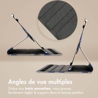 imoshion Coque Design rotatif à 360° Apple iPad Pro 12.9 (2018/2020/2021/2022) - White Blue Stripes