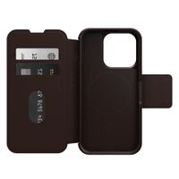 OtterBox Étui de télephone portefeuille Strada MagSafe Apple iPhone 15 Pro - Marron