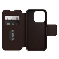 OtterBox ﻿Étui de téléphone portefeuille Strada MagSafe iPhone 15 Pro - Brun