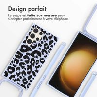 imoshion Coque design en silicone avec cordon Samsung Galaxy S23 Ultra - Animal Lila