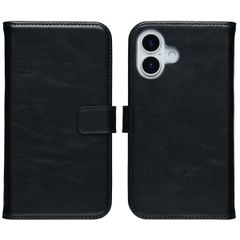 Selencia Étui portefeuille en cuir véritable Apple iPhone 17 - Noir