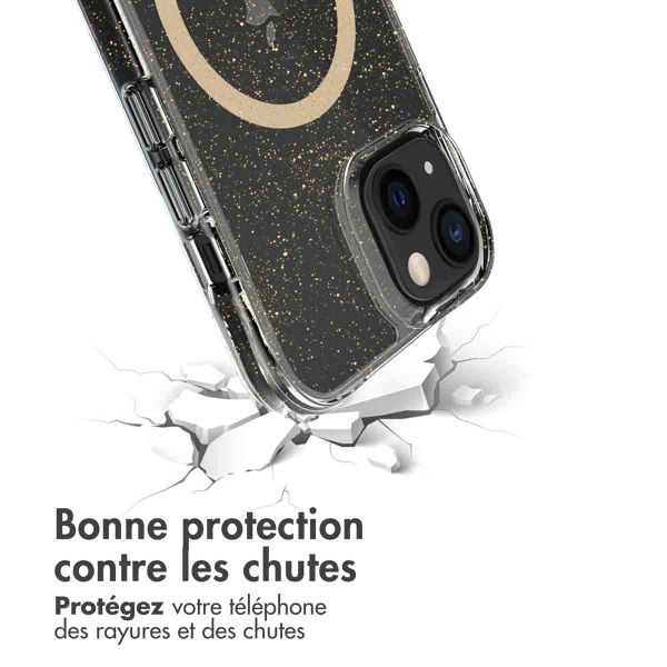 imoshion Coque Pailletée avec MagSafe iPhone 13 - Dorée