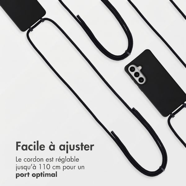 imoshion Coque arrière Color avec cordon amovible et MagSafe Samsung Galaxy S26 - Noir