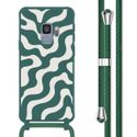 imoshion Coque design en silicone avec cordon Samsung Galaxy S9 - Petrol Green Groovy