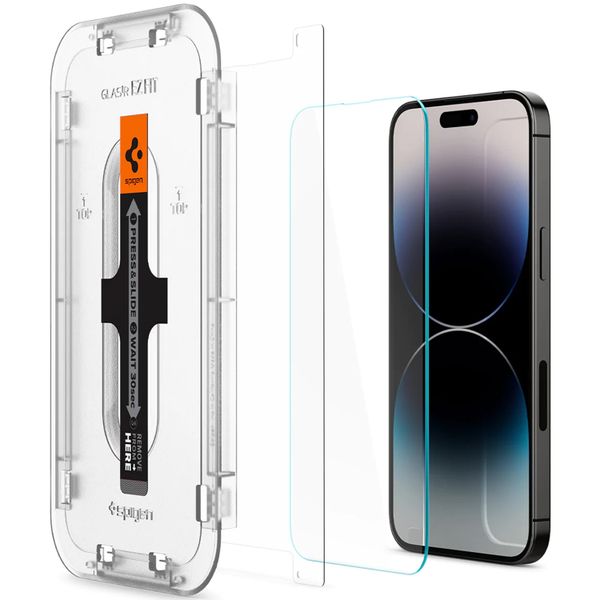 Spigen Protection d'écran en verre trempé GLAStR Fit + Applicator iPhone 14 Pro Max