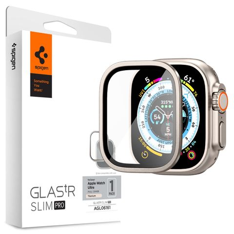 Spigen Protection d'écran Glas.tR Slim Pro Apple Watch Ultra 1 / 2 - 49 mm - Titanium