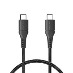 imoshion Braided USB-C vers câble USB-C - 1 mètre  - Noir