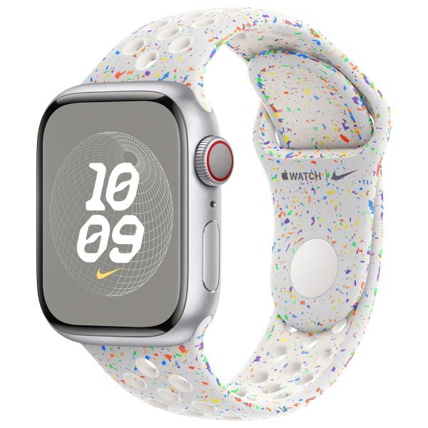 Apple Nike Sport Band Apple Watch Series 1 á 9 / SE (38/40/41 mm) | Series 10 (42 mm) - Taille S/M - Pure Platinum