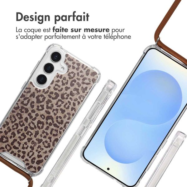 imoshion Coque Design avec cordon Samsung Galaxy S25 - Leopard Mood