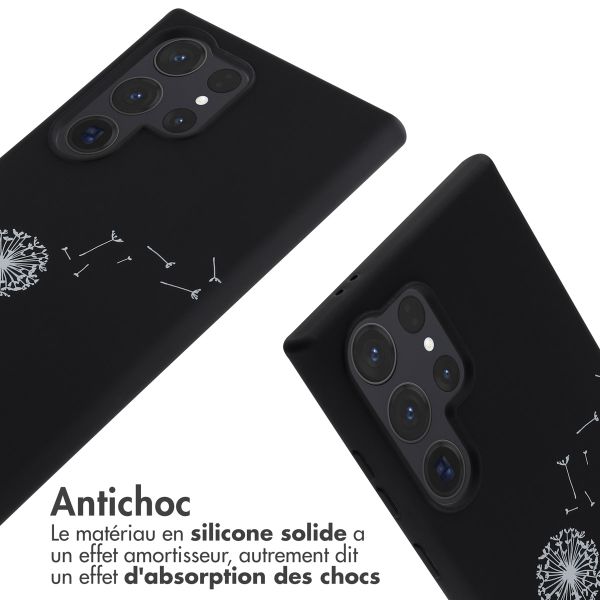 imoshion Coque design en silicone avec cordon Samsung Galaxy S24 Ultra - Dandelion Black