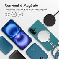 imoshion Coque de couleur avec cordon amovible MagSafe iPhone 16 - Dark Green