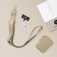 Selencia Cordon de téléphone avec petit sac - Beige
