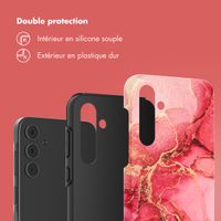 Selencia Coque arrière Vivid Samsung Galaxy A55 - Rosy Marble