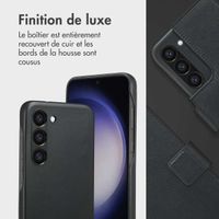 Accezz Étui de télephone portefeuille en cuir 2-en-1 avec MagSafe Samsung Galaxy S23 - Onyx Black