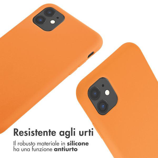 imoshion Coque en silicone avec cordon Apple iPhone 11 - Orange