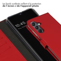 Selencia Étui portefeuille en cuir véritable Samsung Galaxy A25 (5G) - Rouge