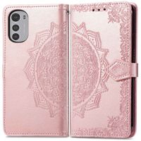 imoshion Etui de téléphone portefeuille Mandala Motorola Moto E32 / E32s - Rose Dorée