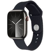 imoshion Bracelet en silicone tressé Apple Watch Series 1 à 10 / SE / Ultra (2) (44/45/46/49 mm) - Noir