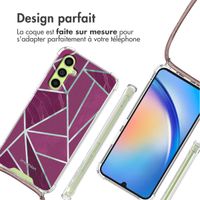 imoshion Coque Design avec cordon Samsung Galaxy A34 (5G) - Bordeaux Graphic