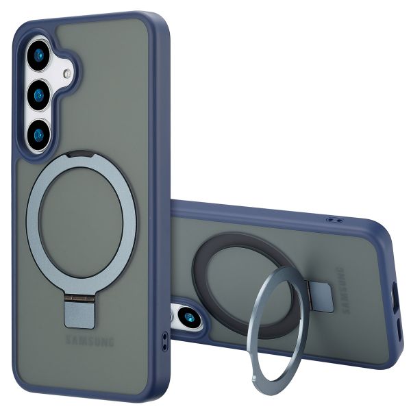 Accezz Coque Ring Stand avec MagSafe Samsung Galaxy S25 Plus - Blue