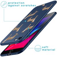 imoshion Coque Design iPhone SE (2022 / 2020) / 8 / 7 - Léopard - Bleu