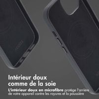 Accezz Coque arrière en cuir avec MagSafe Apple iPhone 15 - Onyx Black
