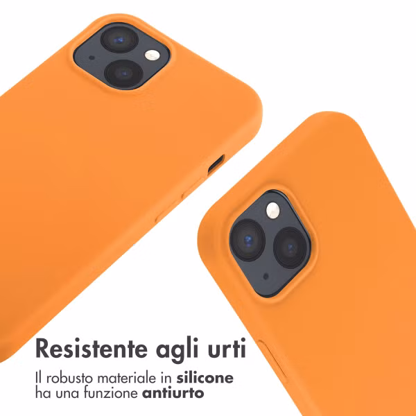 imoshion Coque en silicone avec cordon Apple iPhone 13 - Orange