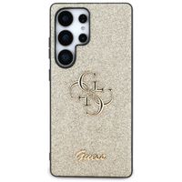 Guess Coque 4G Metal Logo Glitter Samsung Galaxy S25 Ultra - Doré