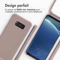 imoshion Coque en silicone avec cordon Samsung Galaxy S8 - Sand Pink