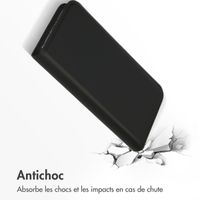 Accezz Étui de téléphone Slim Folio en cuir de qualité supérieure iPhone 15 Pro Max - Noir