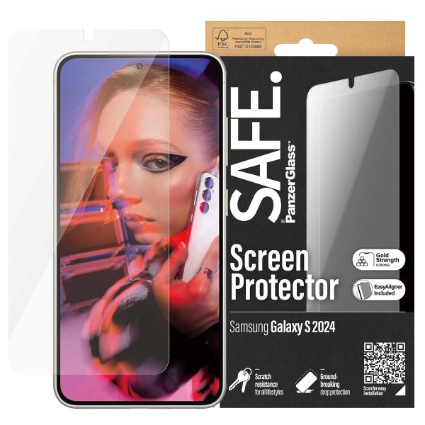 SAFE by PanzerGlass Protection d'écran Refresh Ultra-Wide Fit avec applicateur Samsung Galaxy S24