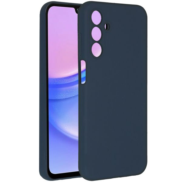 Accezz Coque Liquid Silicone Samsung Galaxy A15 (5G/4G) - Bleu foncé