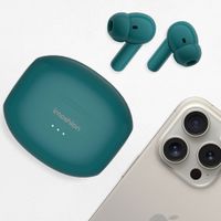 imoshion ﻿Écouteurs Aura Pro - Écouteurs sans fil - Écouteurs sans fil Bluetooth - Avec fonction de réduction du bruit ANC - Petrol Green