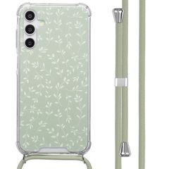 imoshion Coque Design avec cordon Samsung Galaxy A15 (5G) - Smoke Green Flowers