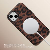 Selencia Coque Sabi imprimé panthère avec MagSafe Apple iPhone 13 - Mocha Brown