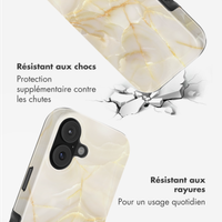 Selencia Coque arrière Vivid avec MagSafe Apple iPhone 17 - Golden Beige Marble